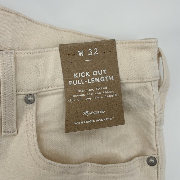 Madewell Kick Out Full-Length Jeans in Vintage Canvas size 32 NWT NO641 - Picture 9 of 15